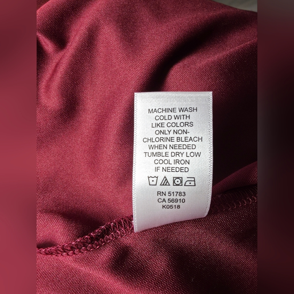 Maurices Maroon Bell Sleeve Dress V-Neck Tie Waist Boho Cottagecore O Plus - Picture 10 of 10